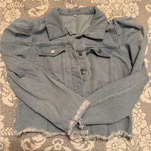 Denim Puff Sleeve Jacket